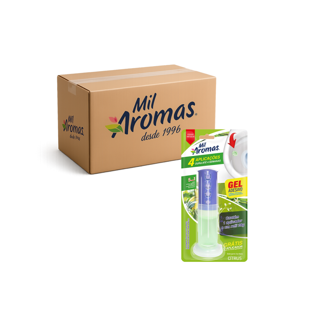 Gel Adesivo Aparelho 4 Aplicações Mil Aromas Citrus Cx 12x28g