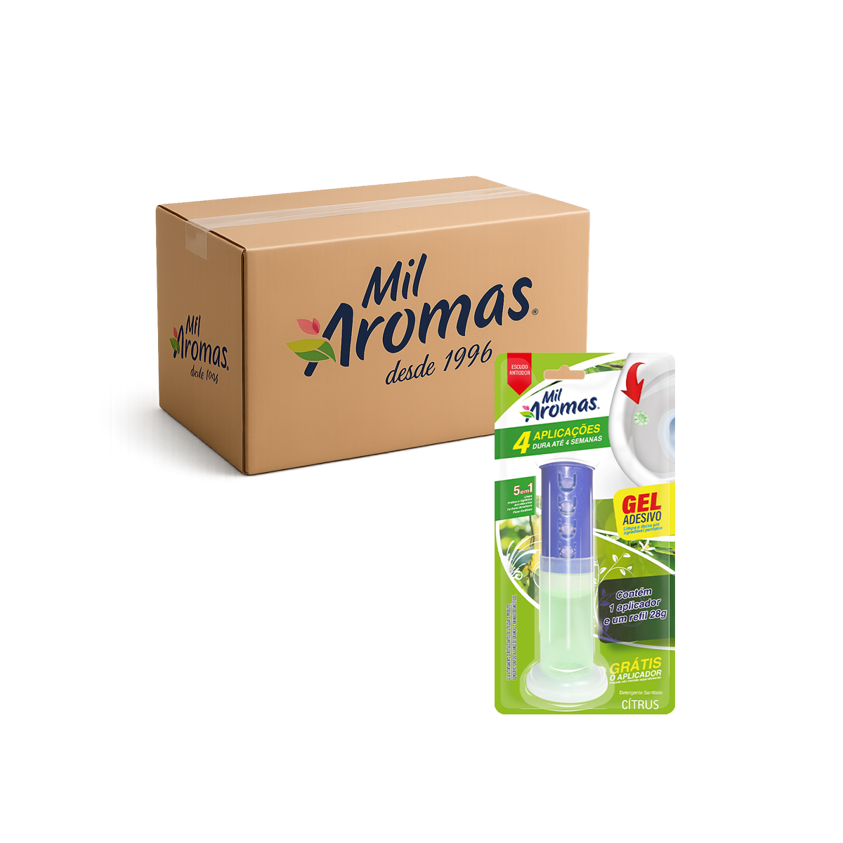 Gel Adesivo Aparelho 4 Aplicações Mil Aromas Citrus Cx 12x28g