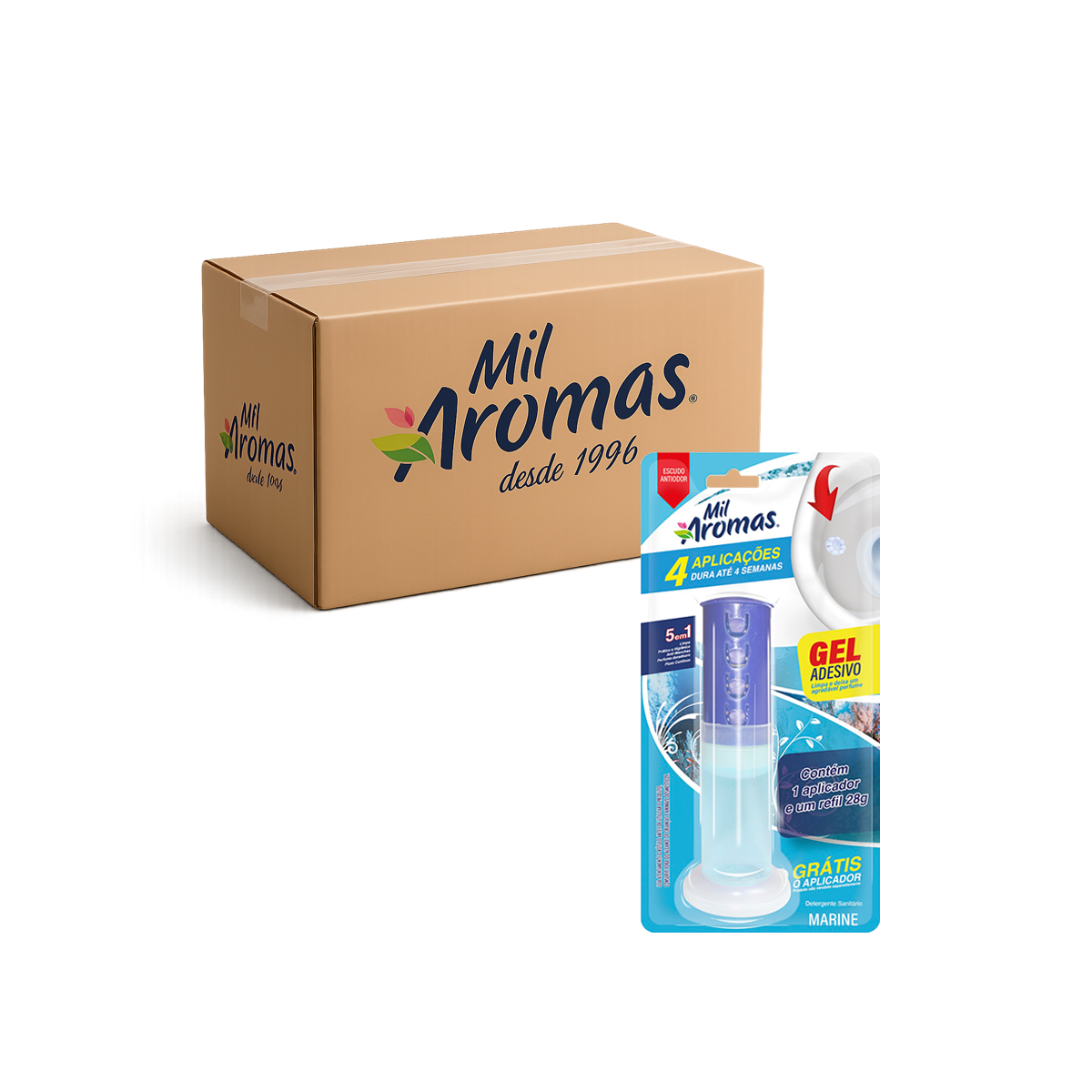 Gel Adesivo Aparelho 4 Aplicações Mil Aromas Marine Cx 12x28g
