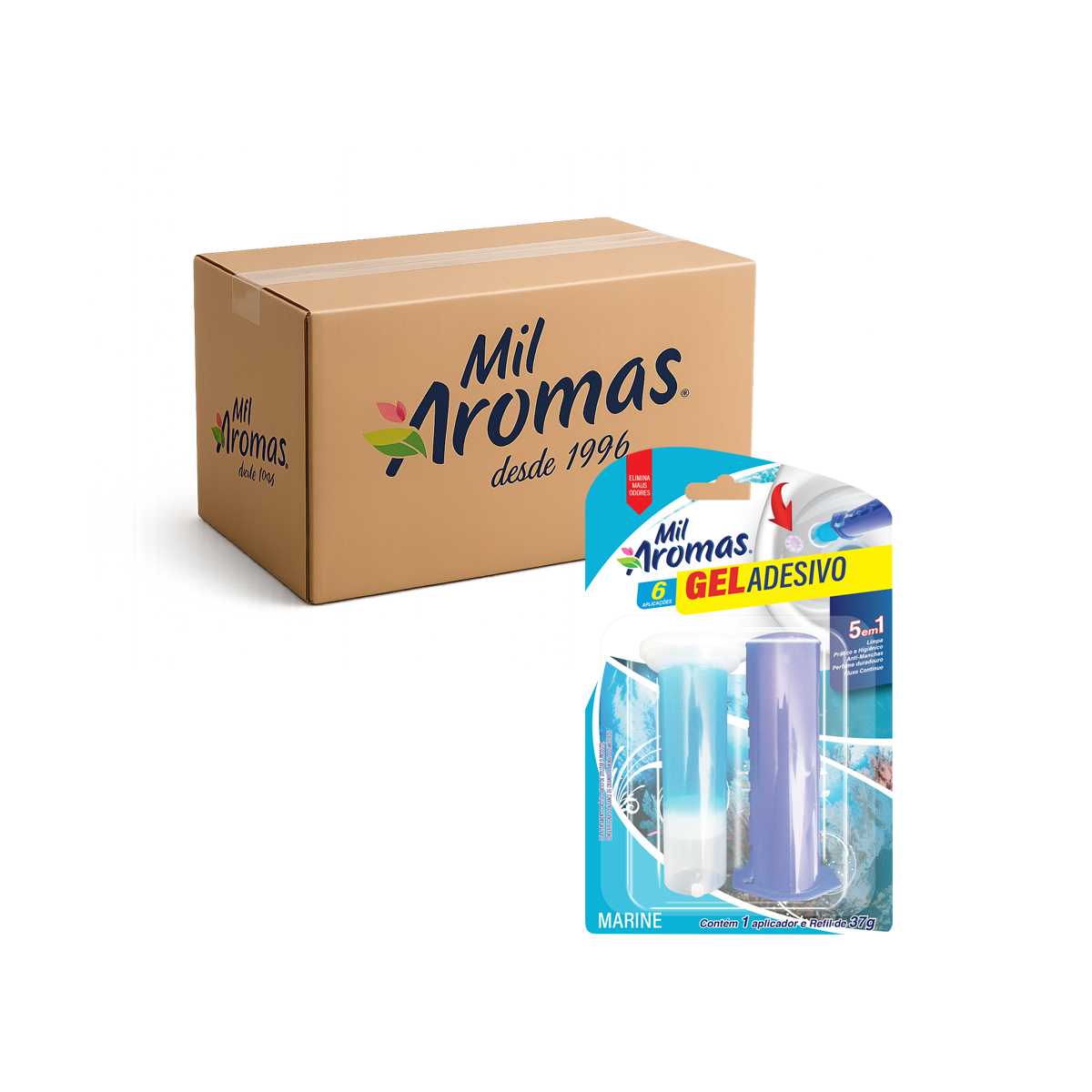 Gel Adesivo Aparelho 6 Aplicações Mil Aromas Marine Cx 24x37g (Blister)