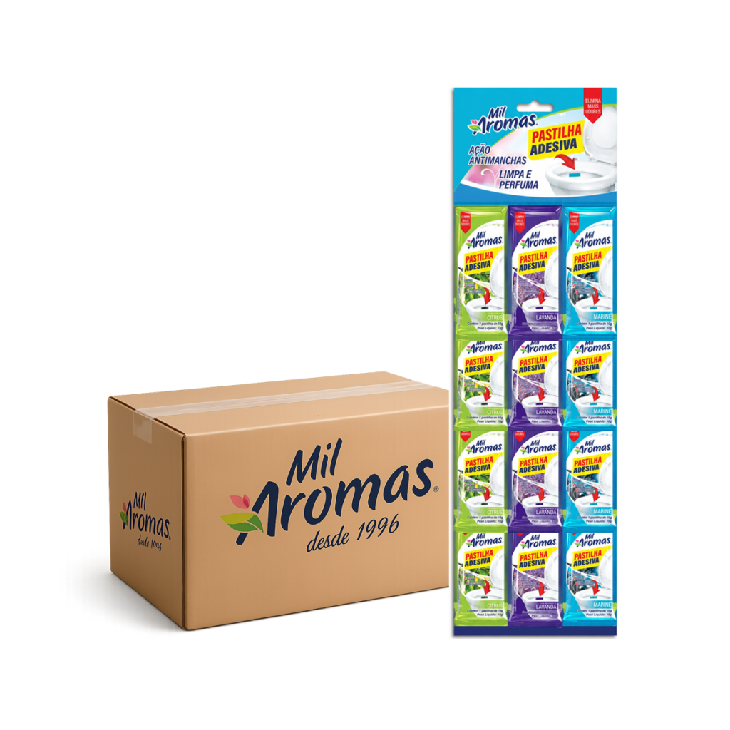 Pastilha Adesiva Mil Aromas Mista Cx 12x12x10g (Cartela)